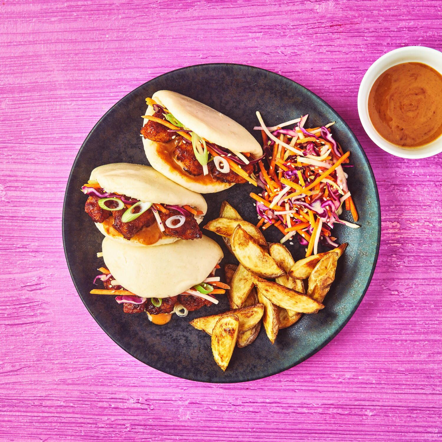 Korean-Style Fried Chicken Bao Buns