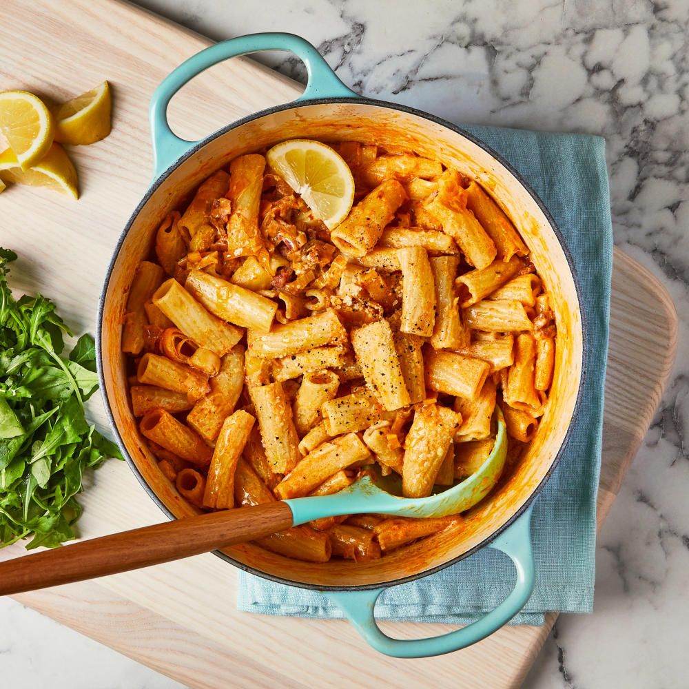 Oven Baked Creamy Chorizo & Leek Pasta With Salad