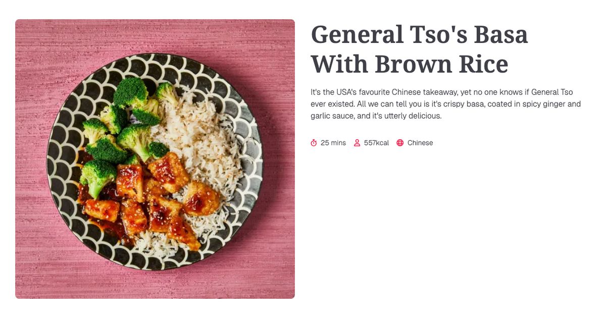 General Tso Rice Box General Tso's Basa With Brown Rice (25 mins) | Gousto Recipe Search