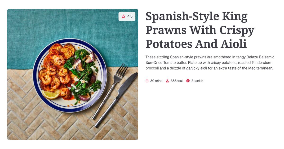 Spanish-Style King Prawns With Crispy Potatoes And Aioli (30 mins ...