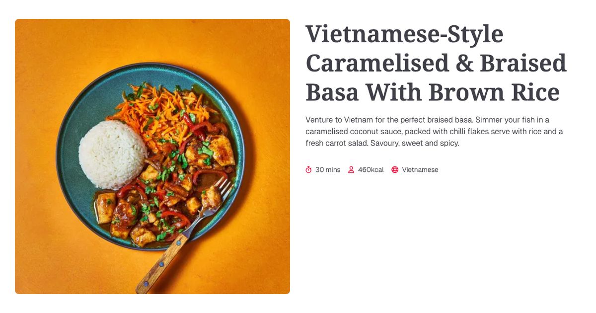 Basa Rice Vietnamese-Style Caramelised & Braised Basa With Brown Rice (30 mins ...